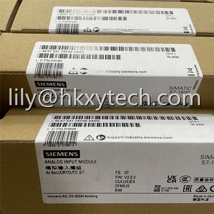 In Stock Original Siemens 6ES7531-7KF00-0AB0 SIMATIC S7-1500 Analog Input Module (Made in Germany)