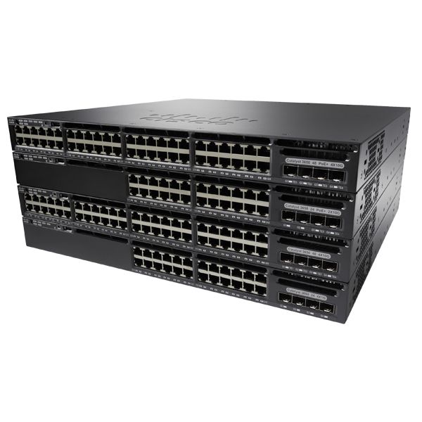 Cisco Catalyst WS-C3650-48FS-S Switch 48 ports Full Poe 4x1G IP Base Networking Device